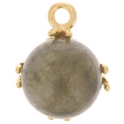 Pendentif serti filigrané pour semi percée & rivoli 10 mm - Plaqué Or 3 microns x1