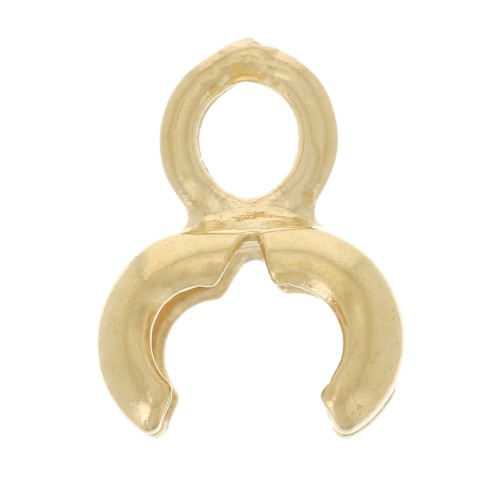 Embout pour chaîne maille boule 2 mm et 3 mm - Plaqué Or 3 microns x1