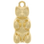 Pendentif ourson 21x9 mm - Doré à l'or fin x1|raw }}