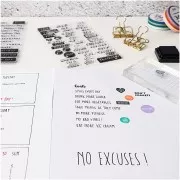 Set de 62 Tampons en silicone pour Bullet journal - Calendrier