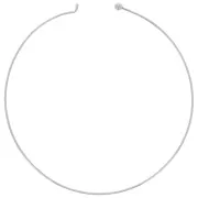 Tour de cou 1.6 mm avec fermoir boule dévissable - Rhodié x12cm