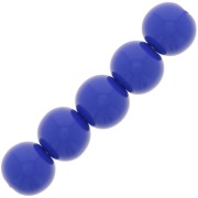 Perles en résine opaque 6 mm - Bleu royal x10