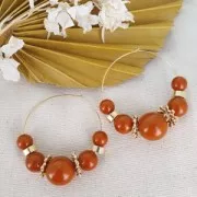 Perles en résine transparente 8 mm - Ambre x1