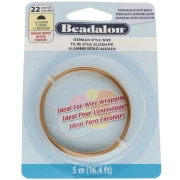 Fil de laiton demi-rond 0.64 mm anti-ternissement - Laiton antique x5m