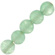 Perles plates facettées - palets 4 mm en pierre gemme - Aventurine x10