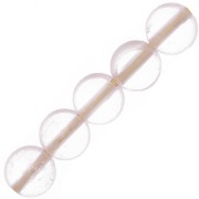 Perles plates facettées - palets 4 mm en pierre gemme - Quartz Rose x10