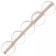 Perles plates facettées - palets 4 mm en pierre gemme - Quartz Rose x10