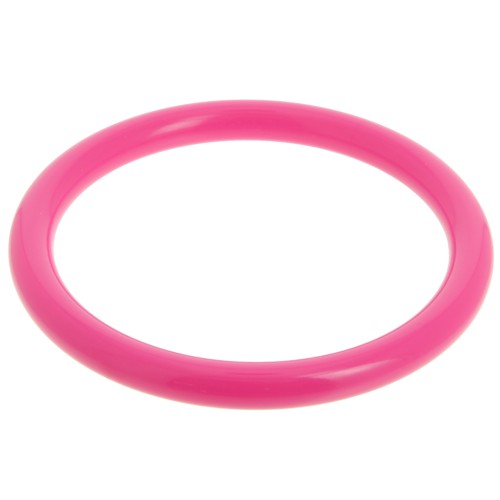 Bracelet jonc en résine opaque 67 mm - Rose bonbon x1