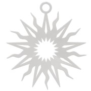 Pendentif soleil évidé 16 mm - exclu Perles&Co - Placage Argent fin x1