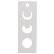 Pendentif rectangle évidé 18x6.5mm motif lune - exclu Perles&Co Placage Argent fin