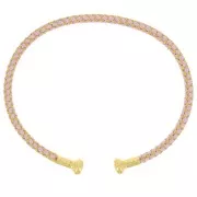 Bracelet jonc cordon torsadé avec embout dévissable Rose - Doré - Doré à l'or fin