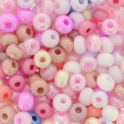 Preciosa Perles rocailles 6/0 - 4 mm - Mix Rose x20g|raw }}