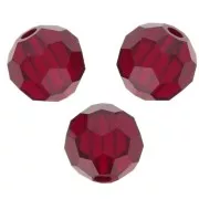 Perles rondes facettées Preciosa - Round Bead 5 mm - Siam x15