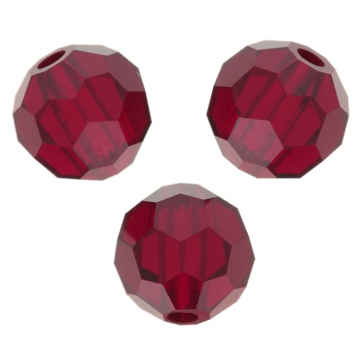 Perles rondes facettées Preciosa - Round Bead 5 mm - Siam x15