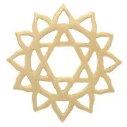 Intercalaire Chakra n°4 - Coeur - 15 mm - Doré à l'or fin x1