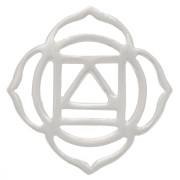 Intercalaire Chakra n°1 - Racine - 15 mm - Placage Argent fin x1