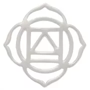 Intercalaire Chakra n°1 - Racine - 15 mm - Placage Argent fin x1