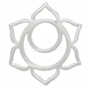 Intercalaire Chakra n°2 - Sacré - 15 mm - Placage Argent fin x1