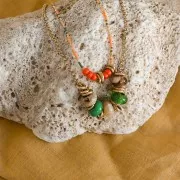 Preciosa Perles rocailles rayées 2/0 - 6 mm - Blanc - Bleu x20g