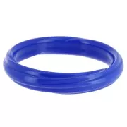 Bracelet jonc épais avec relief en résine opaque 66.5 mm - Bleu électrique x1