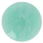 Cabochon rond facetté 12 mm en pierre gemme - Amazonite x1