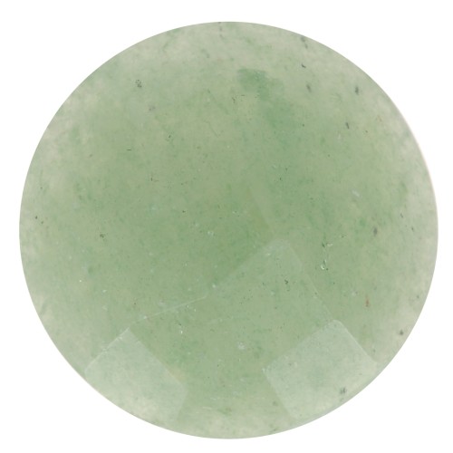 Cabochon rond facetté 12 mm en pierre gemme - Aventurine x1