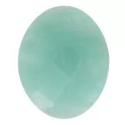Cabochon ovale facetté 10x8 mm en pierre gemme - Amazonite x1