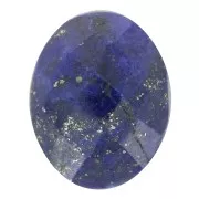 Cabochon ovale facetté 10x8 mm en pierre gemme - Lapis lazuli x1