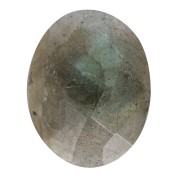 Cabochon ovale facetté 10x8 mm en pierre gemme - Labradorite x1