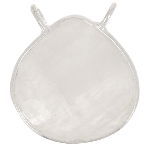 Intercalaire goutte facetté pour collier 17x16 mm - Argent 925 - Pierre de lune x1