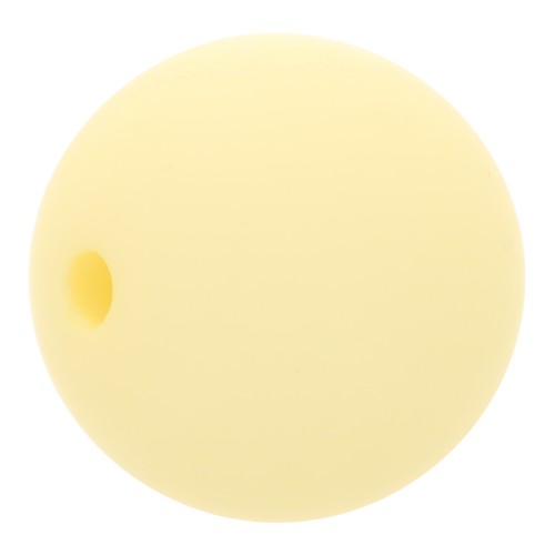 Perle en résine opaque effet mat 8 mm - Jaune pastel x1