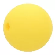 Perle en résine opaque effet mat 10 mm - Jaune soleil x1