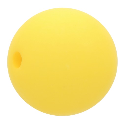 Perle en résine opaque effet mat 10 mm - Jaune soleil x1