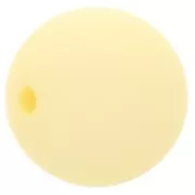 Perle en résine opaque effet mat 12 mm - Jaune pastel x1