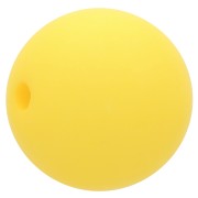 Perle en résine opaque effet mat 14 mm - Jaune soleil x1