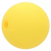 Perle en résine opaque effet mat 14 mm - Jaune soleil x1