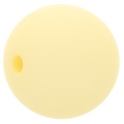 Perle en résine opaque effet mat 14 mm - Jaune pastel x1