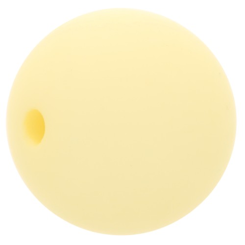 Perle en résine opaque effet mat 14 mm - Jaune pastel x1