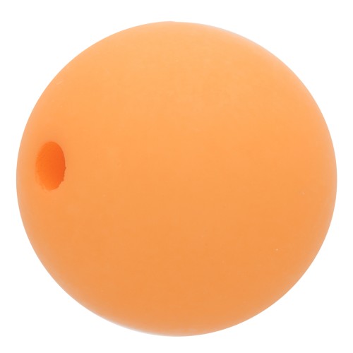 Perle en résine opaque effet mat 8 mm - Orange clair x1
