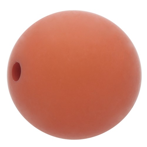 Perle en résine opaque effet mat 8 mm - Terracotta x1