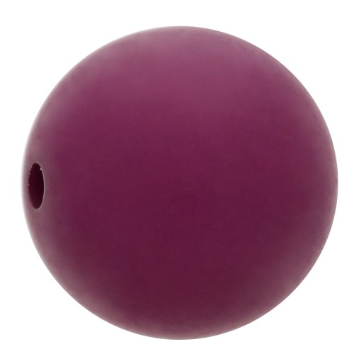 Perle en résine opaque effet mat 8 mm - Aubergine x1