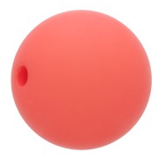 Perle en résine opaque effet mat 10 mm - Rouge corail x1|raw }}