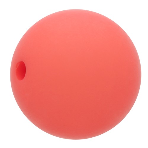 Perle en résine opaque effet mat 10 mm - Rouge corail x1