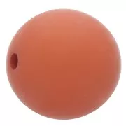 Perle en résine opaque effet mat 10 mm - Terracotta x1