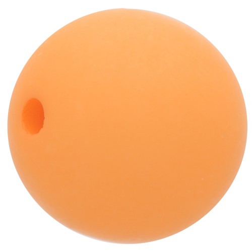 Perle en résine opaque effet mat 12 mm - Orange clair x1