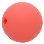 Perle en résine opaque effet mat 12 mm - Rouge corail x1|raw }}