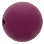 Perle en résine opaque effet mat 12 mm - Aubergine x1