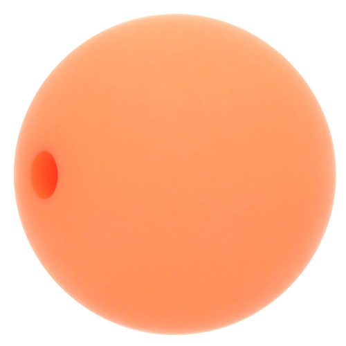 Perle en résine opaque effet mat 14 mm - Corail x1