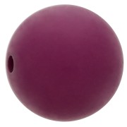 Perle en résine opaque effet mat 14 mm - Aubergine x1|raw }}
