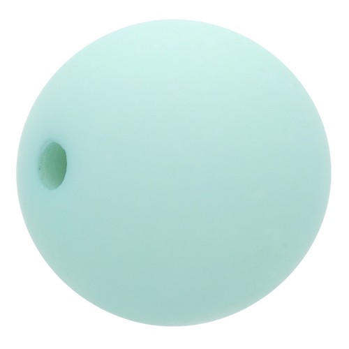 Perle en résine opaque effet mat 10 mm - Vert d'eau x1